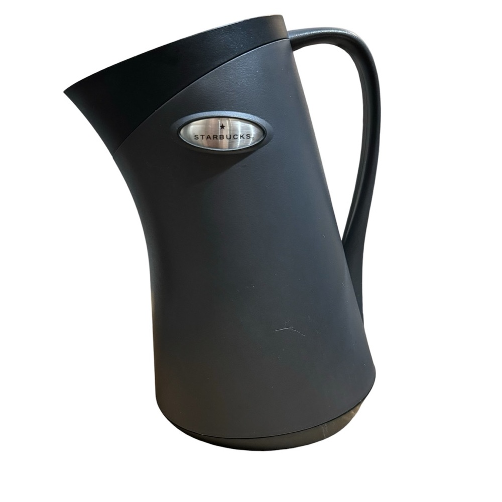 Starbucks Thermal Coffee Thermos Carafe 32oz Pitcher Migo Gray/Black Slant